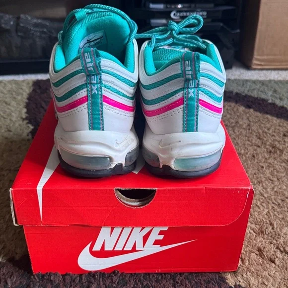 Nike Air Max 97 Green and Pink Sneakers